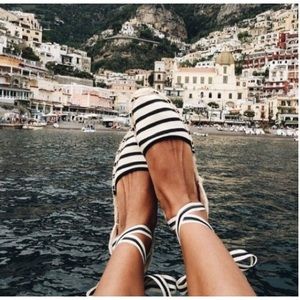 Soludos Striped Espadrille Sandals, size 7